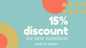 15% discount for new members